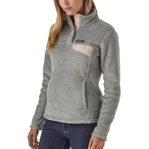 Patagonia Women’s Re-Tool Snap-T Gray Fleece Pullover Jacket Size Small